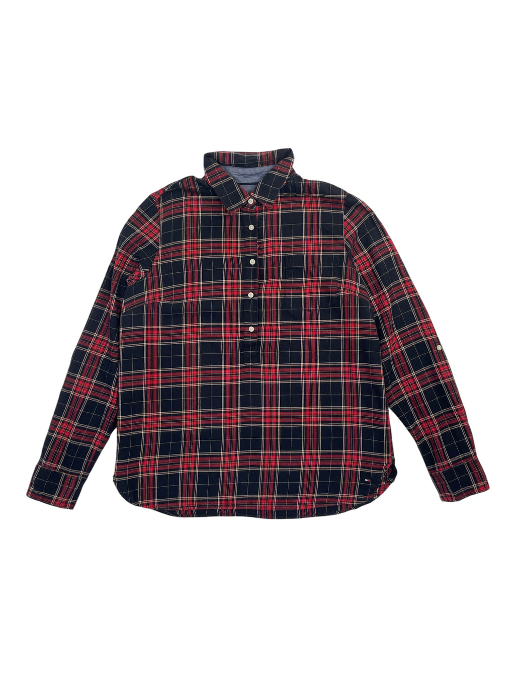 Tommy Hilfiger Plaid Flannel Shirt Navy