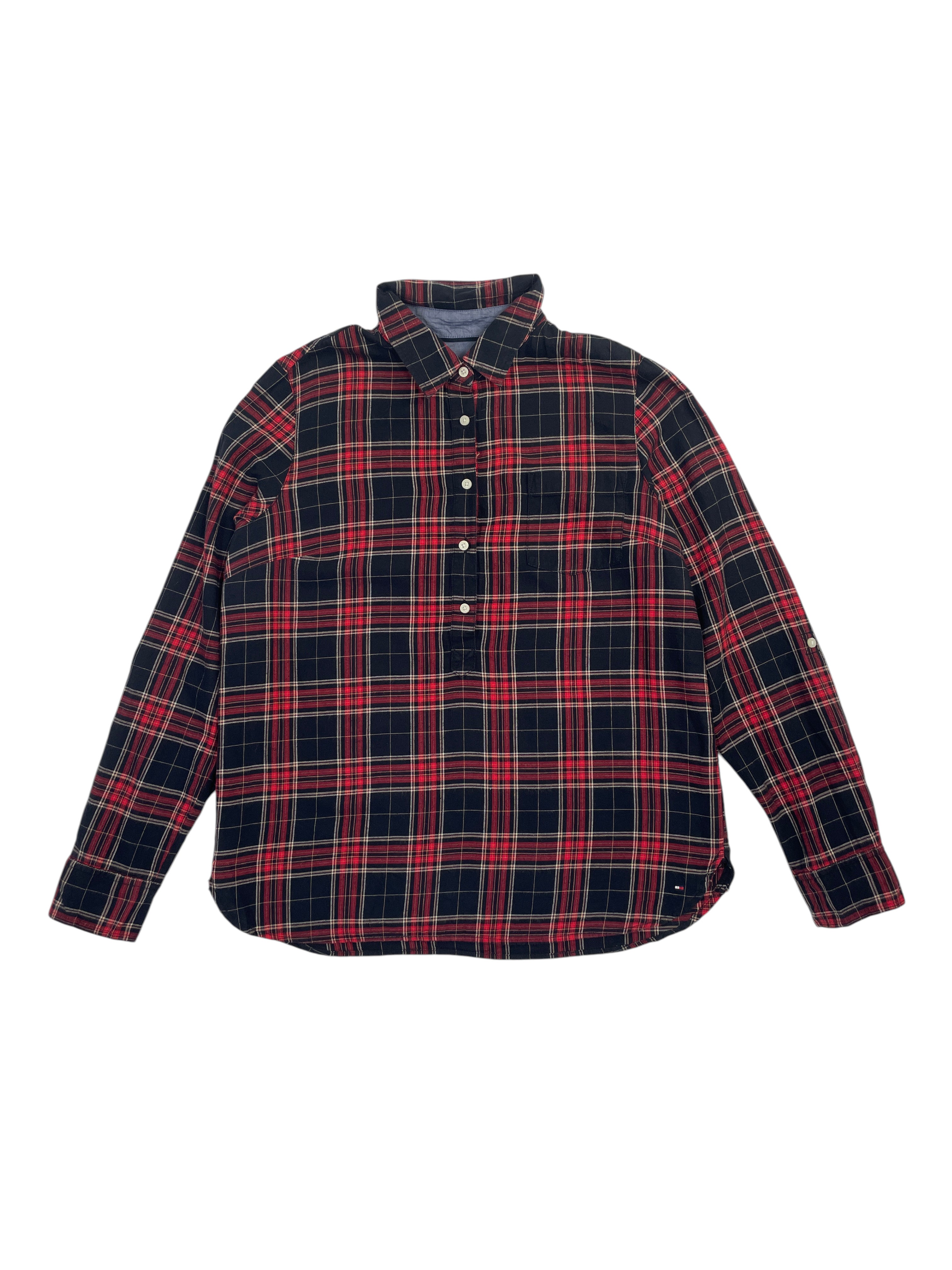 Tommy Hilfiger Plaid Flannel Shirt Navy