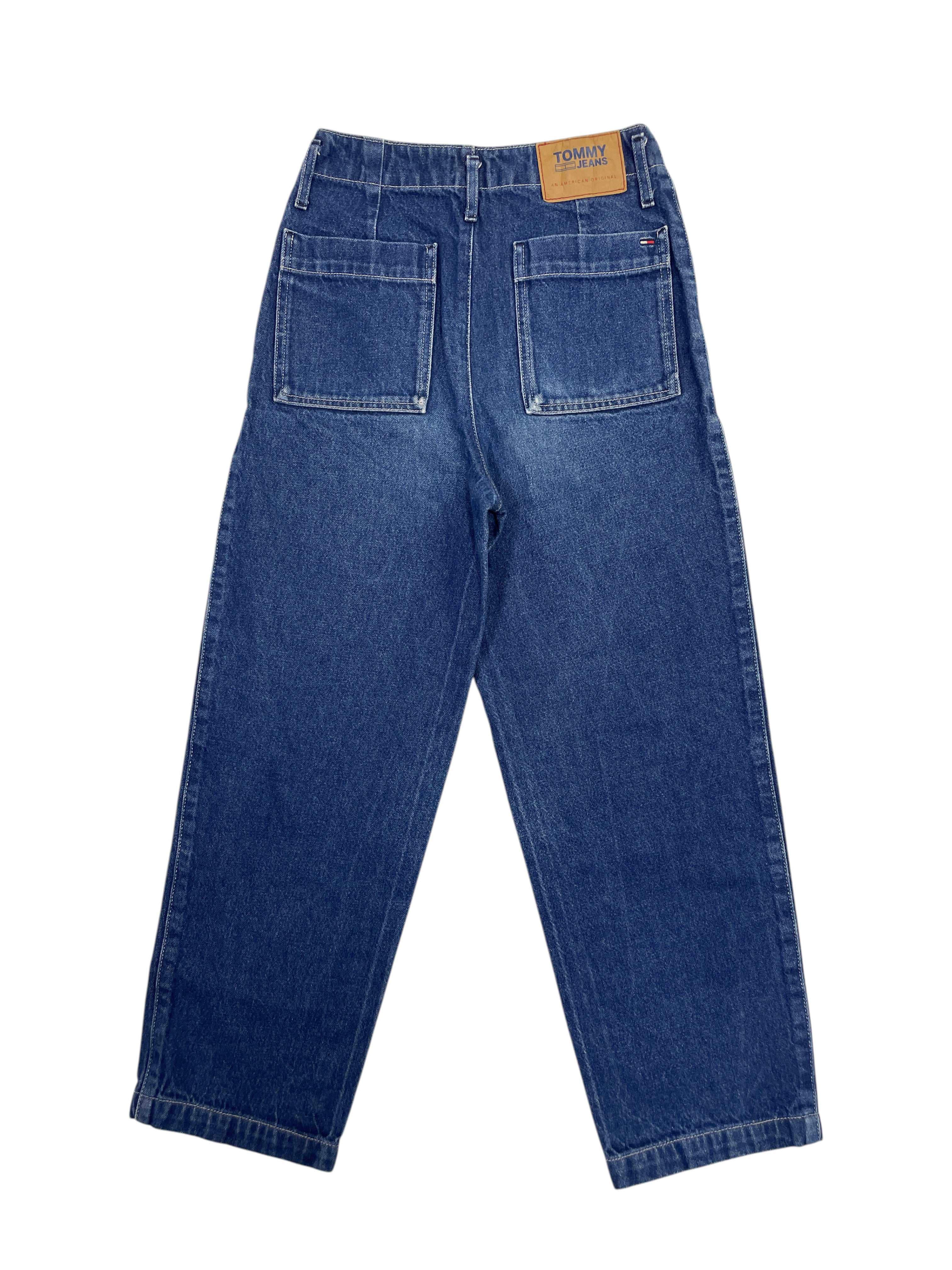 Tommy Jeans Cargo Pants Blue Denim Relaxed Fit