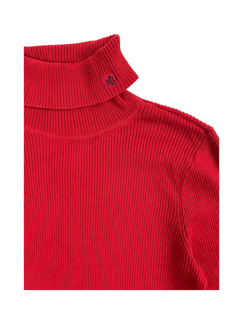 Lauren Ralph Lauren Ribbed Turtleneck Sweater Red Classic