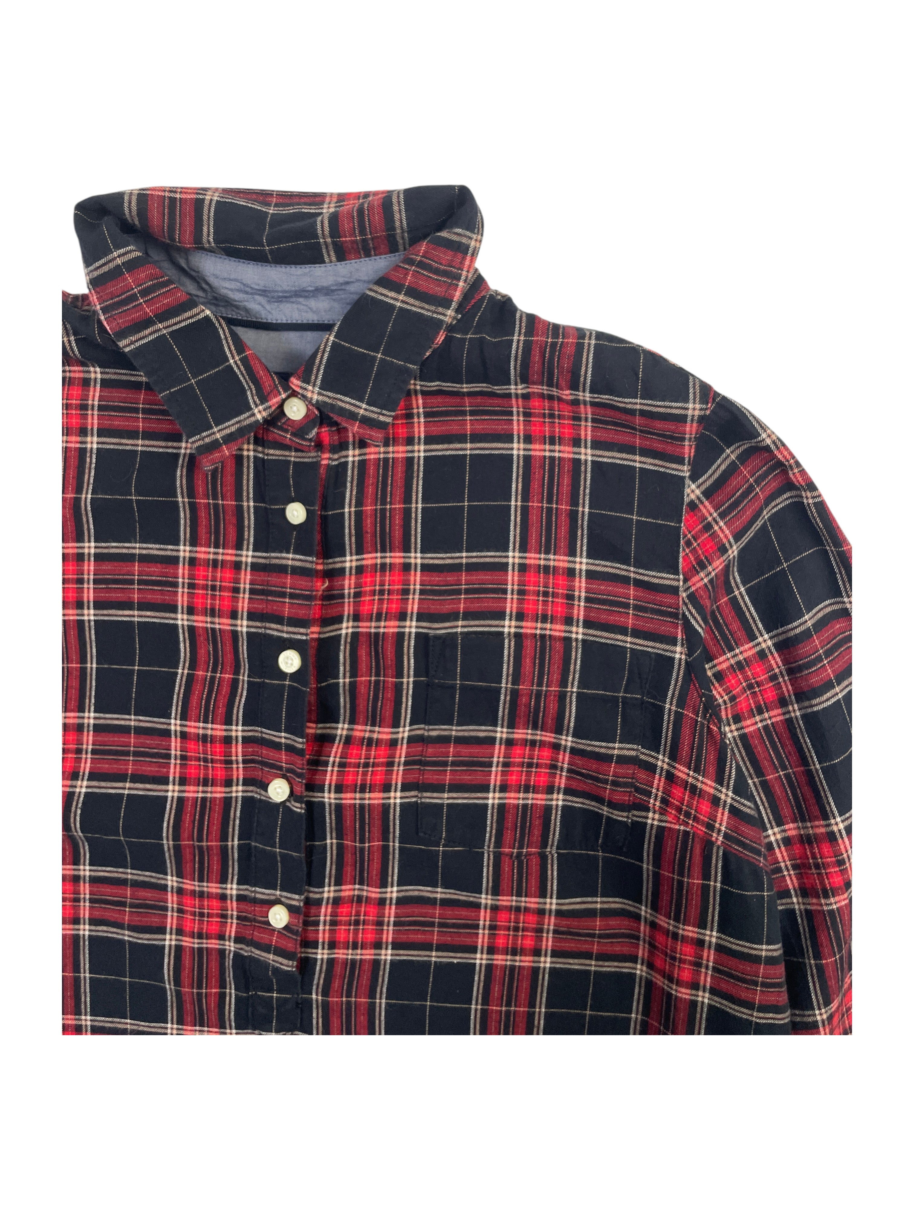 Tommy Hilfiger Plaid Flannel Shirt Navy