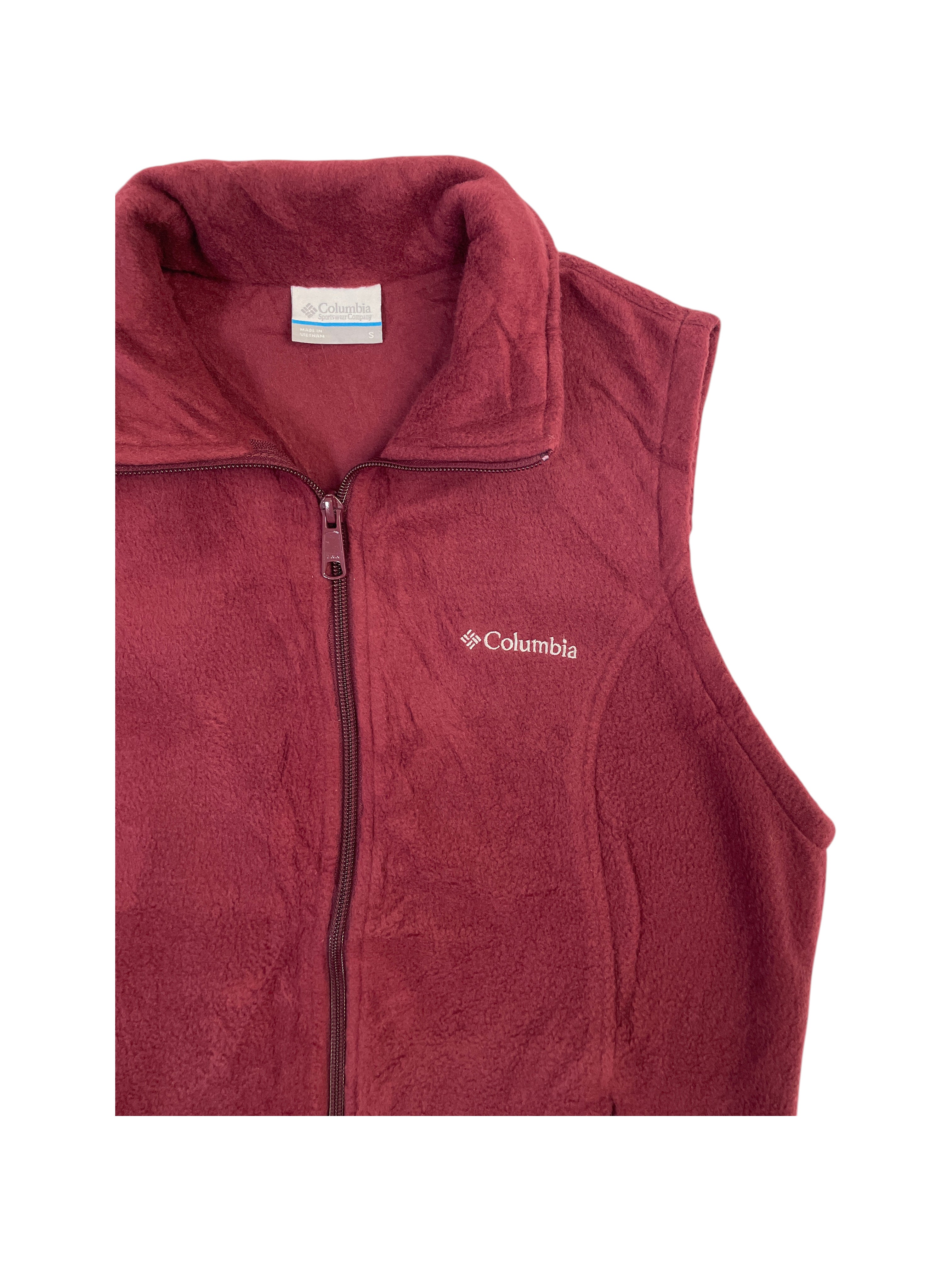 Columbia Fleece Vest Burgundy