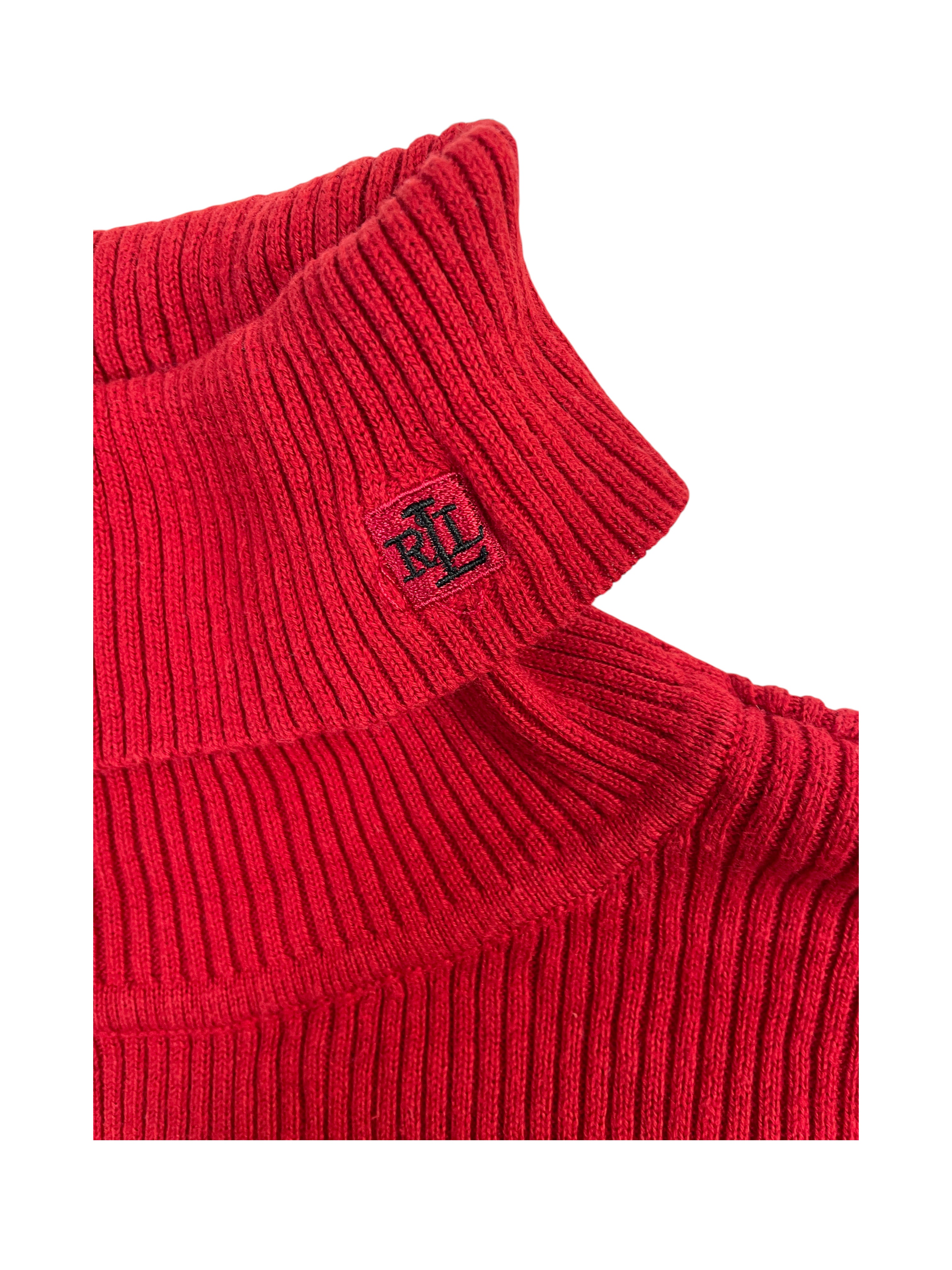 Lauren Ralph Lauren Ribbed Turtleneck Sweater Red Classic