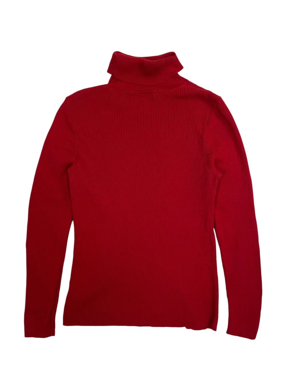 Lauren Ralph Lauren Ribbed Turtleneck Sweater Red Classic