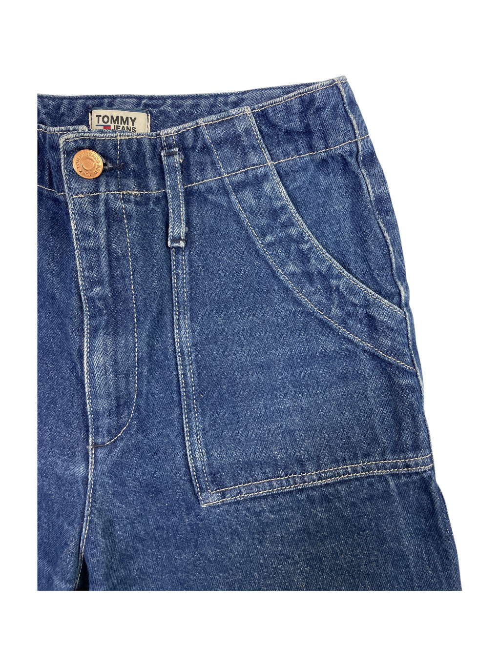 Tommy Jeans Cargo Pants Blue Denim Relaxed Fit