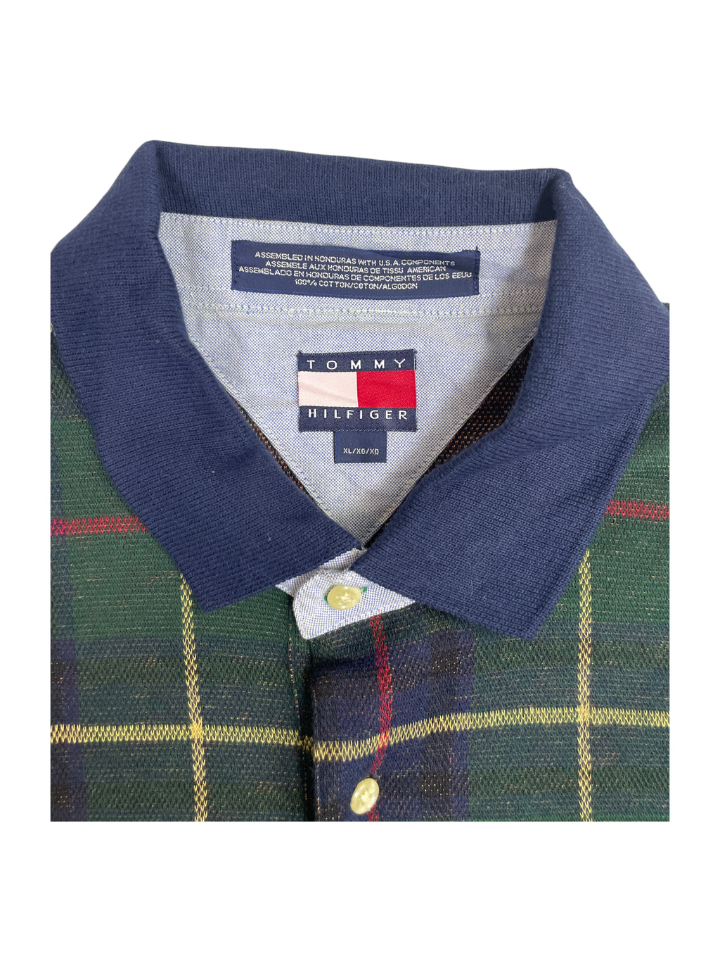 Tommy Hilfiger Plaid Polo Shirt Green