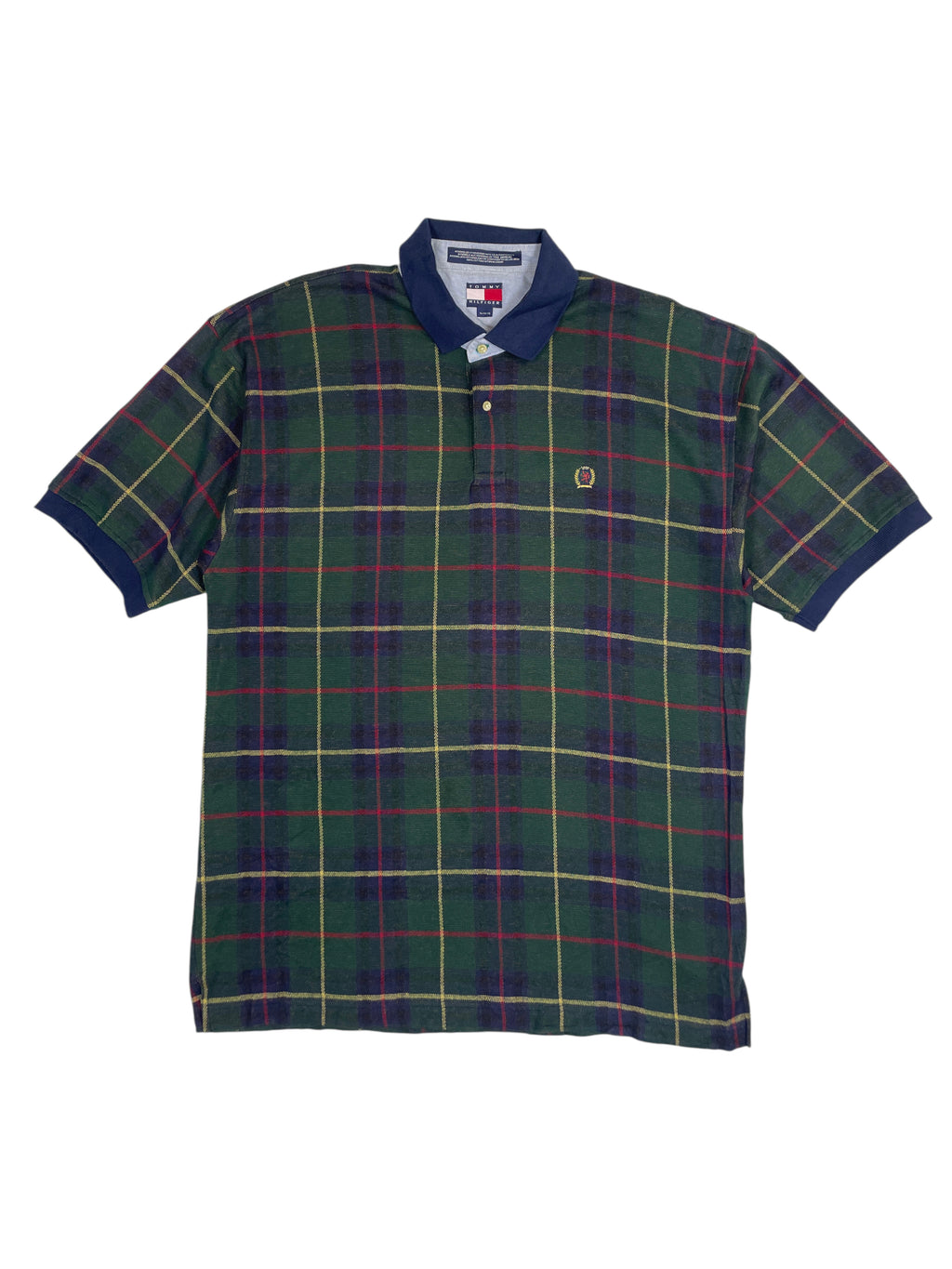 Tommy Hilfiger Plaid Polo Shirt Green