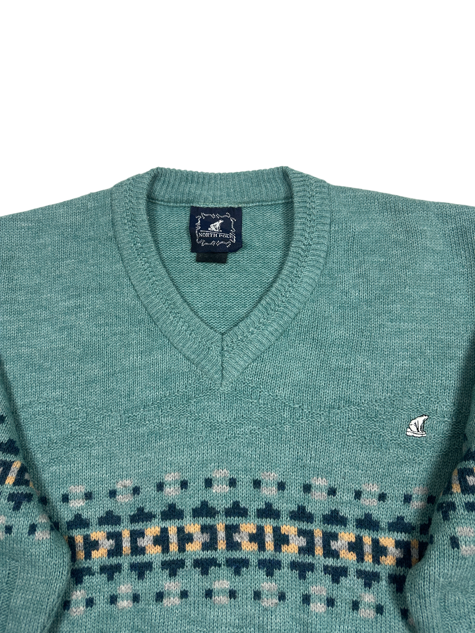 North Pole V Neck Knit Sweater