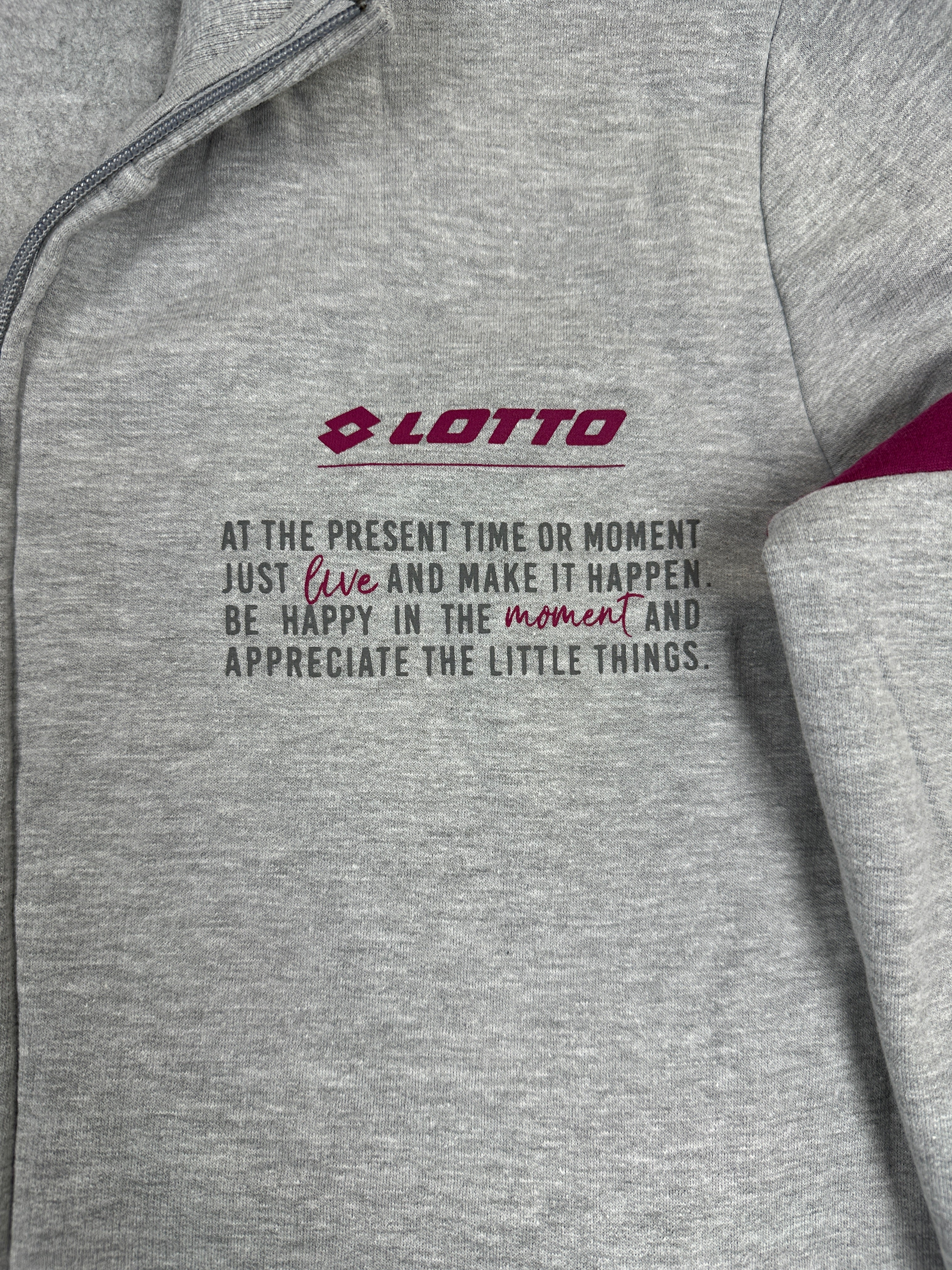 Lotto Full Zip Hoodie Grey Vintage