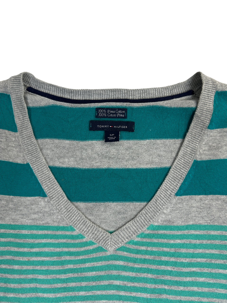 Tommy Hilfiger Striped V-Neck Sweater