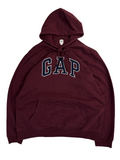 GAP Arch Logo Hoodie Burgundy Oversized