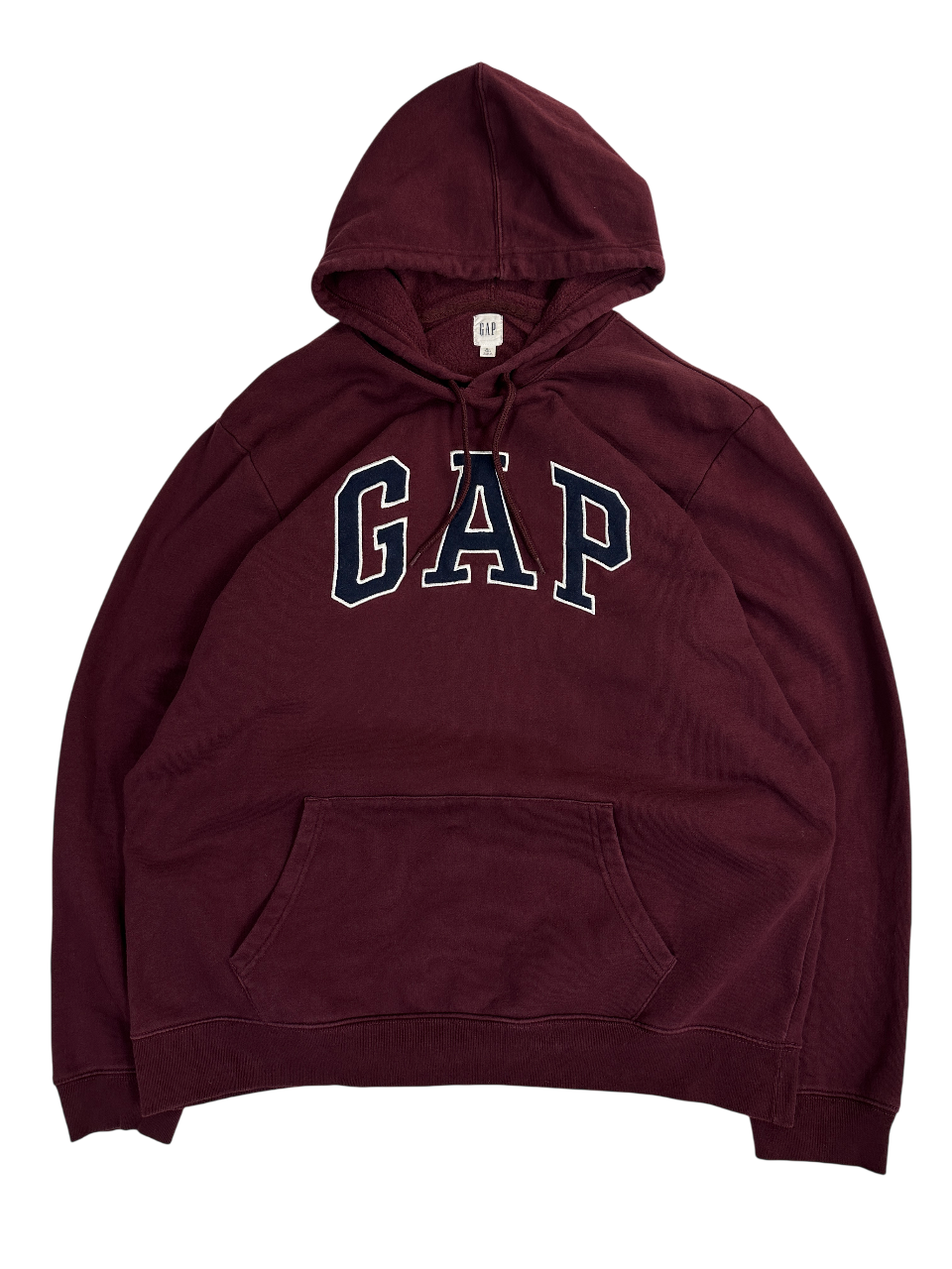 GAP Arch Logo Hoodie Burgundy Oversized