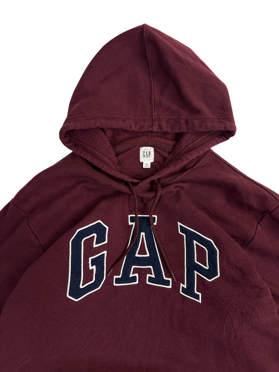 GAP Arch Logo Hoodie Burgundy Oversized