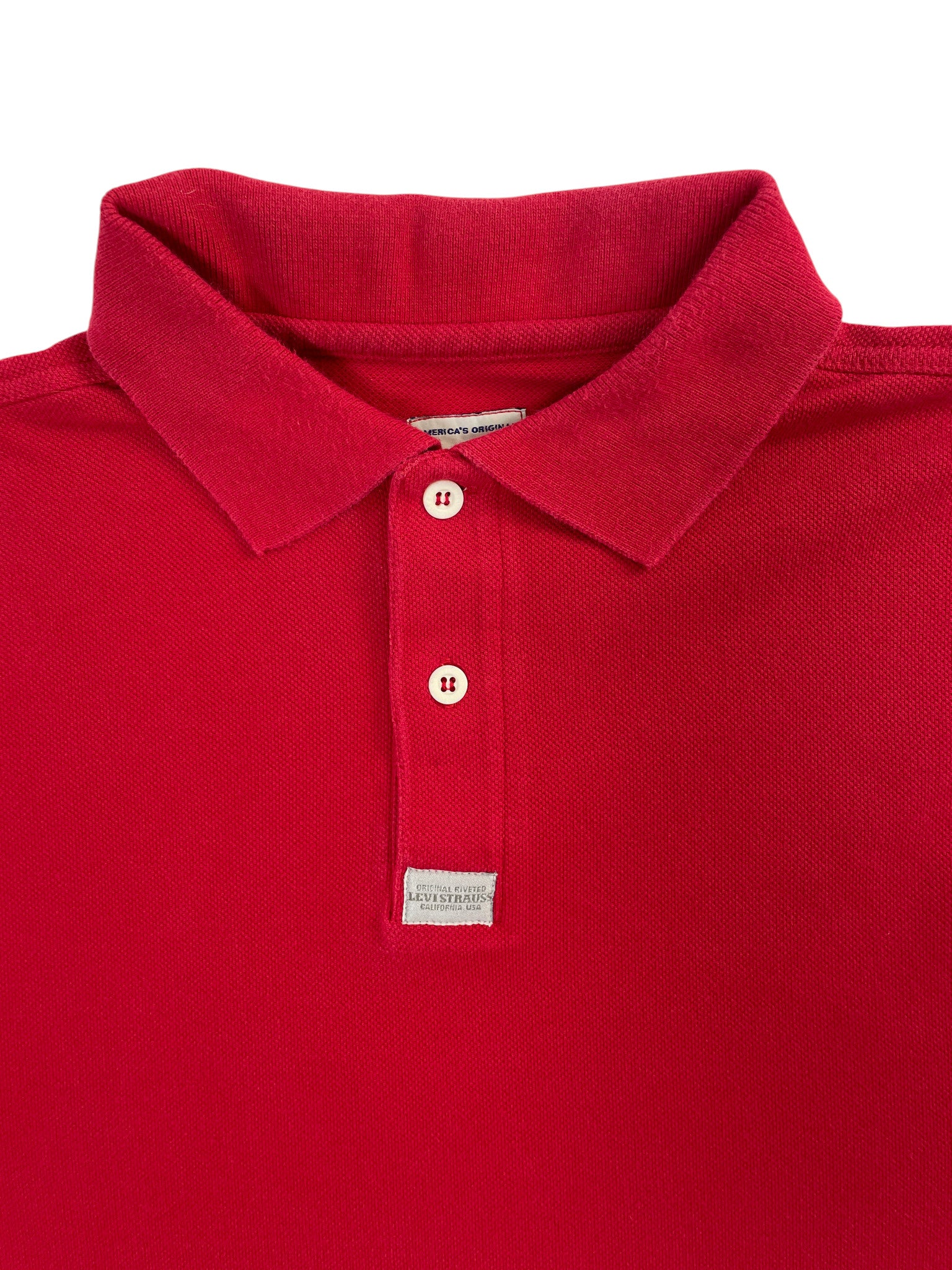 Levi's Polo Shirt Red Classic Piqué