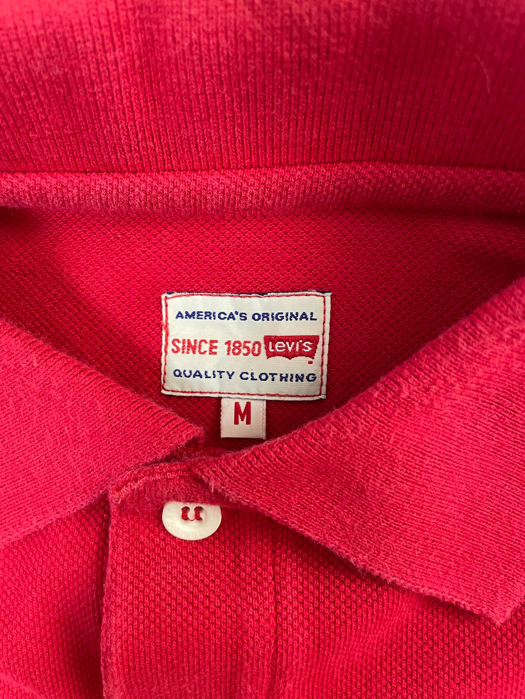 Levi's Polo Shirt Red Classic Piqué