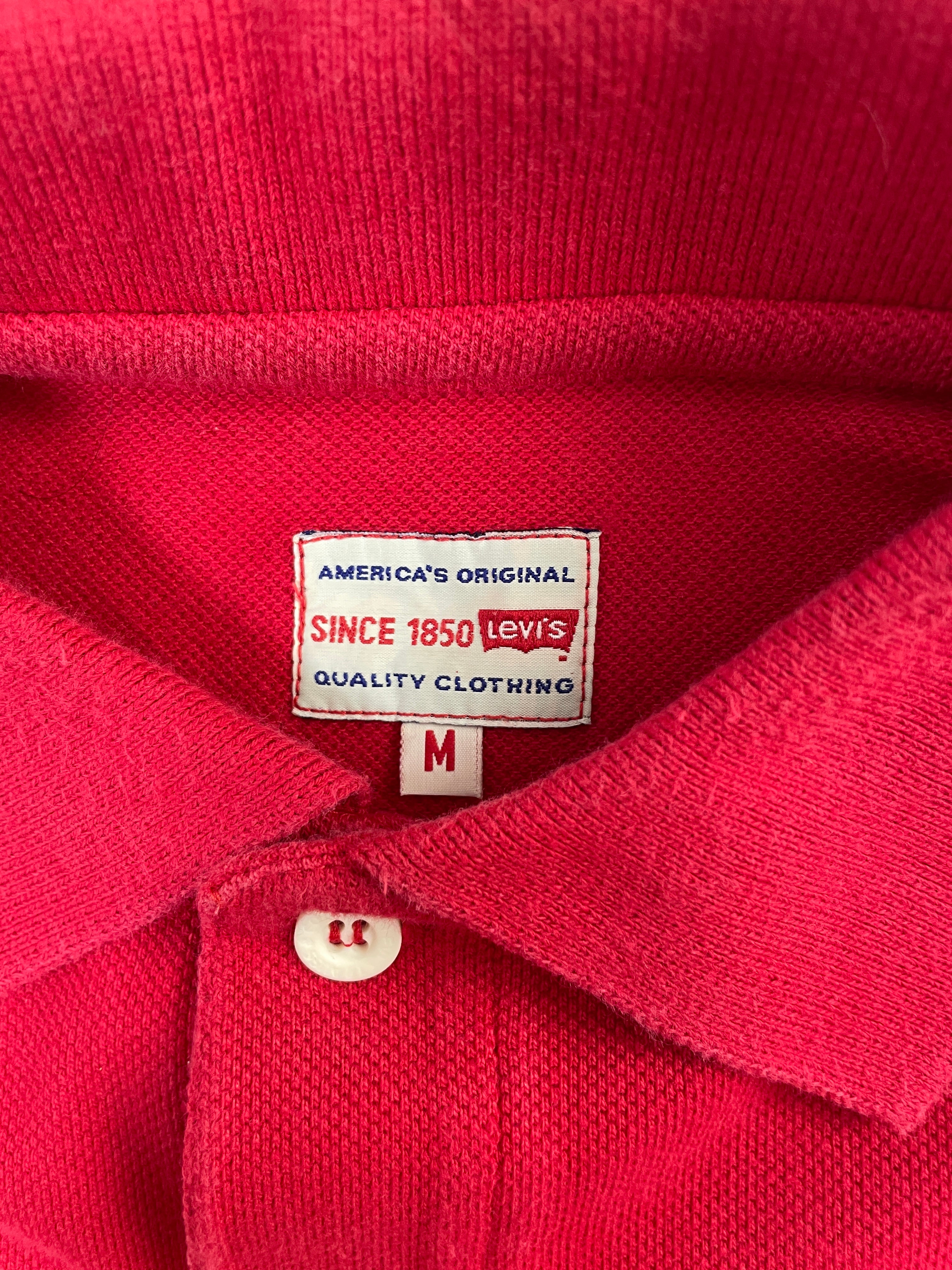 Levi's Polo Shirt Red Classic Piqué