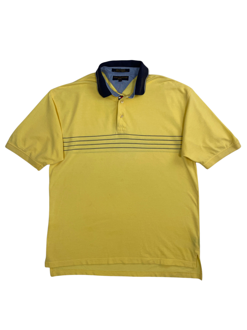 Tommy Hilfiger Golf Polo Yellow Striped Logo