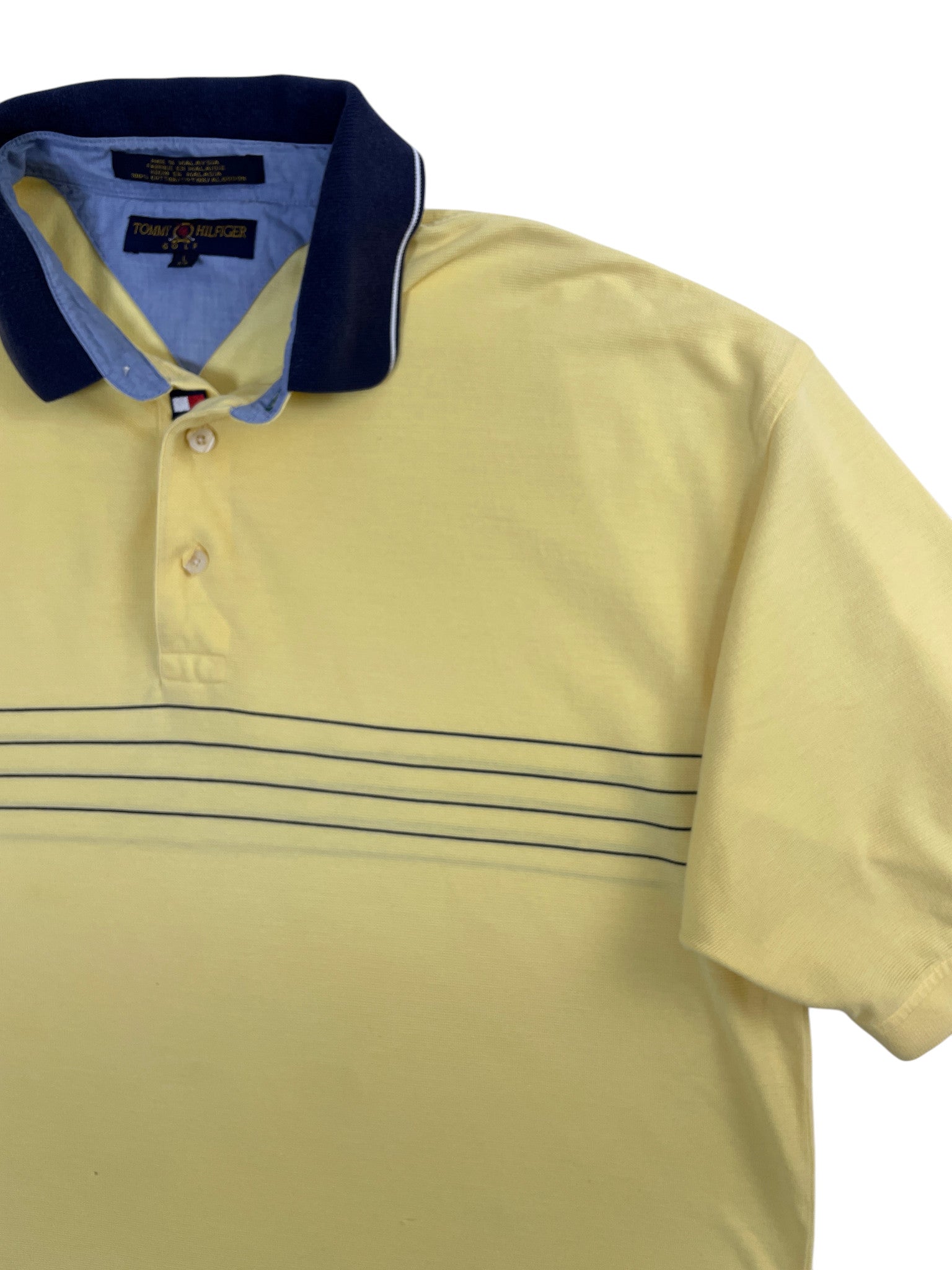 Tommy Hilfiger Golf Polo Yellow Striped Logo