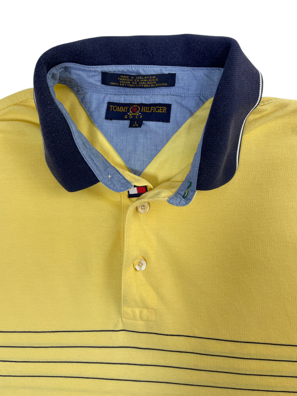 Tommy Hilfiger Golf Polo Yellow Striped Logo