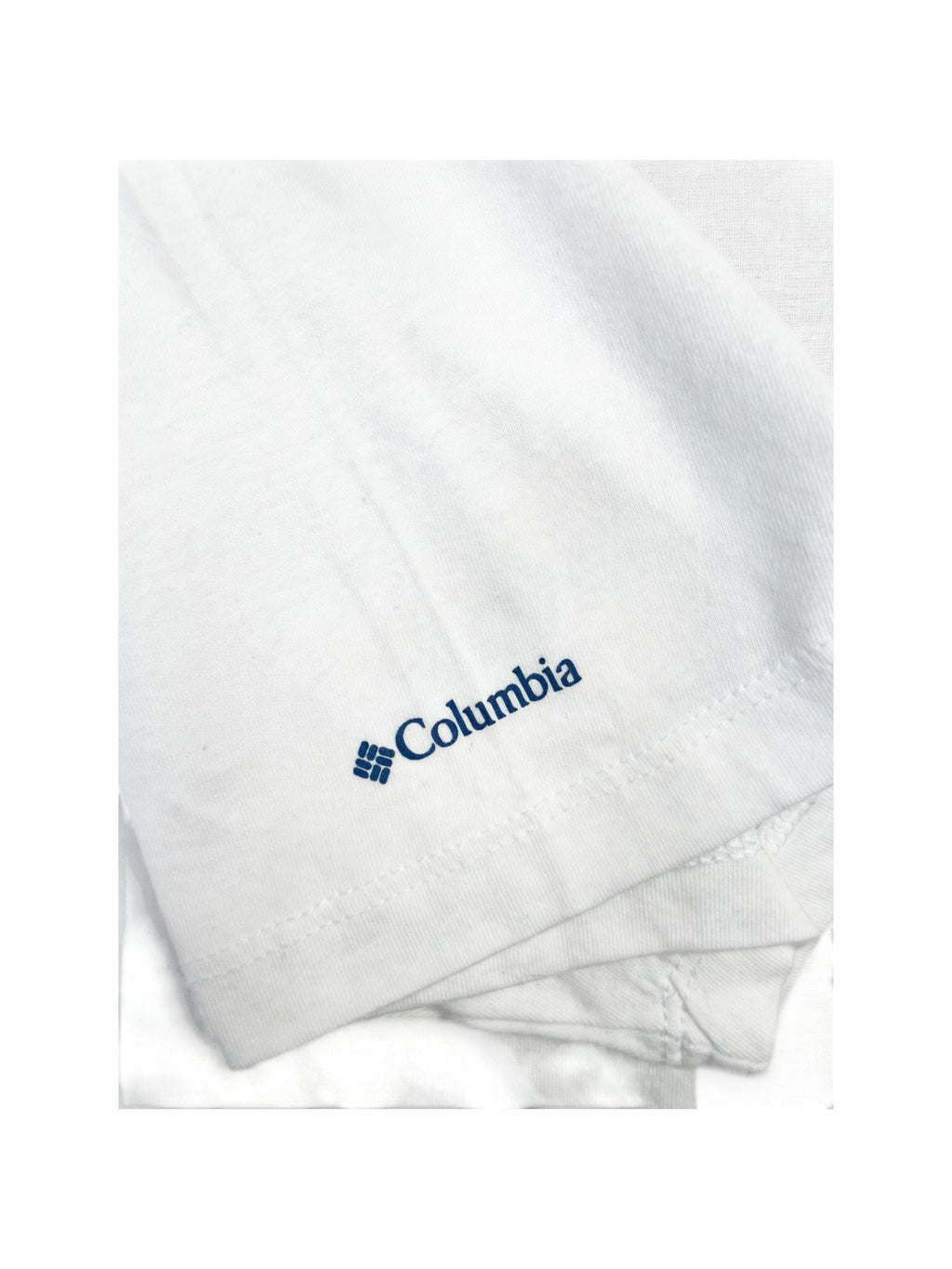 Columbia Rainbow Logo T-Shirt White Oversized