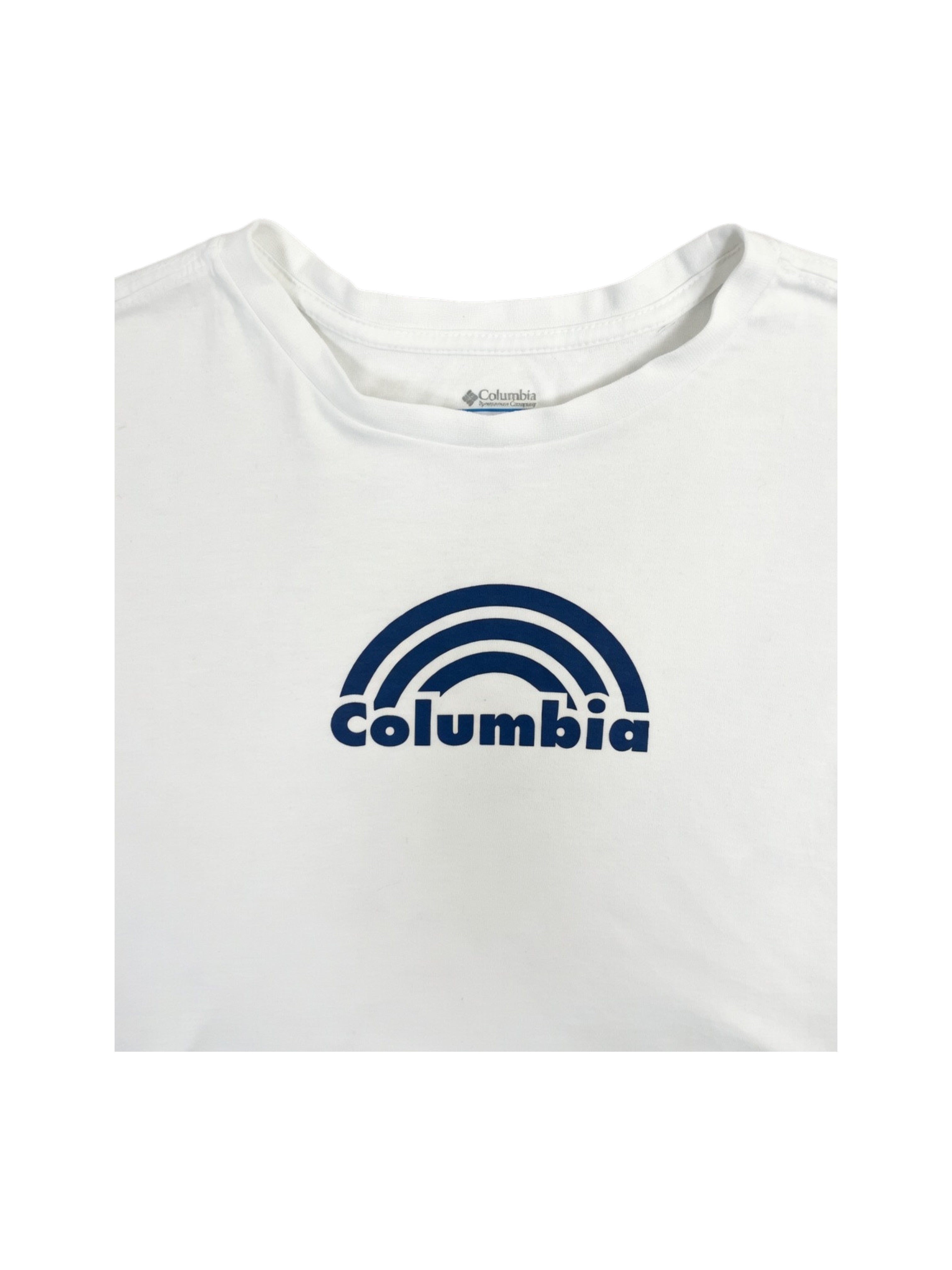 Columbia Rainbow Logo T-Shirt White Oversized
