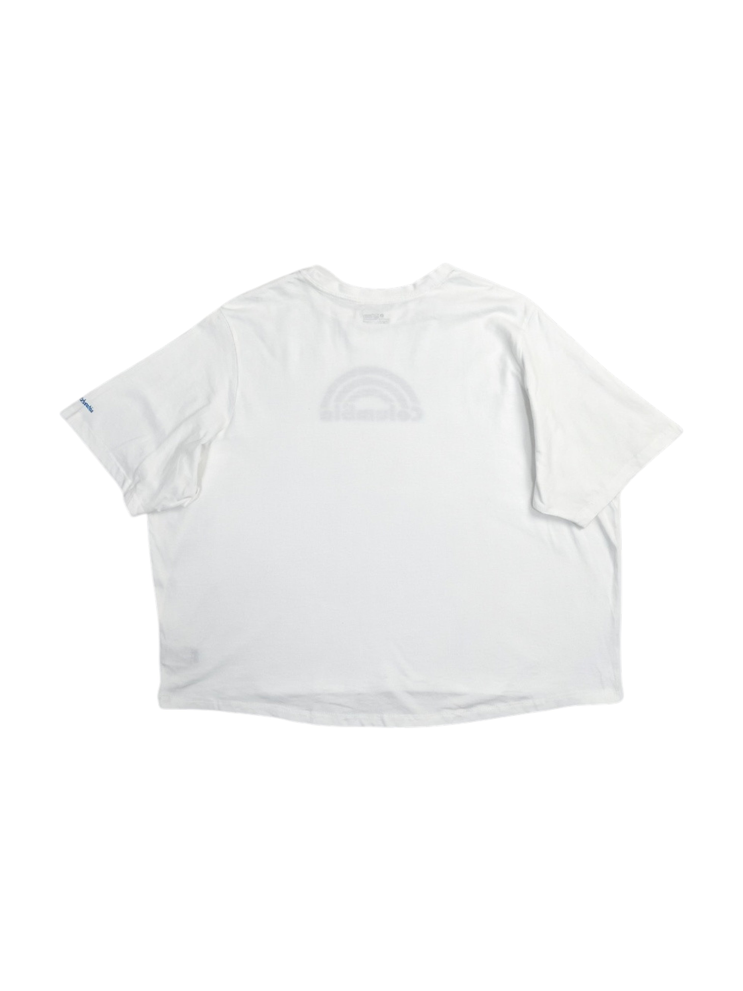 Columbia Rainbow Logo T-Shirt White Oversized