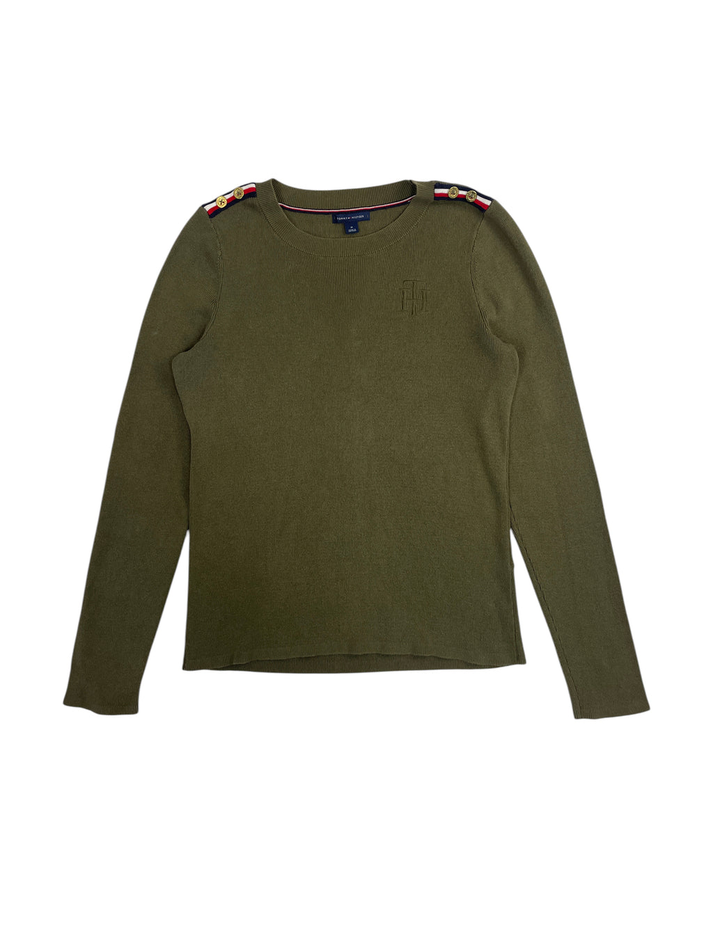 Tommy Hilfiger Epaulet Ribbed Sweater