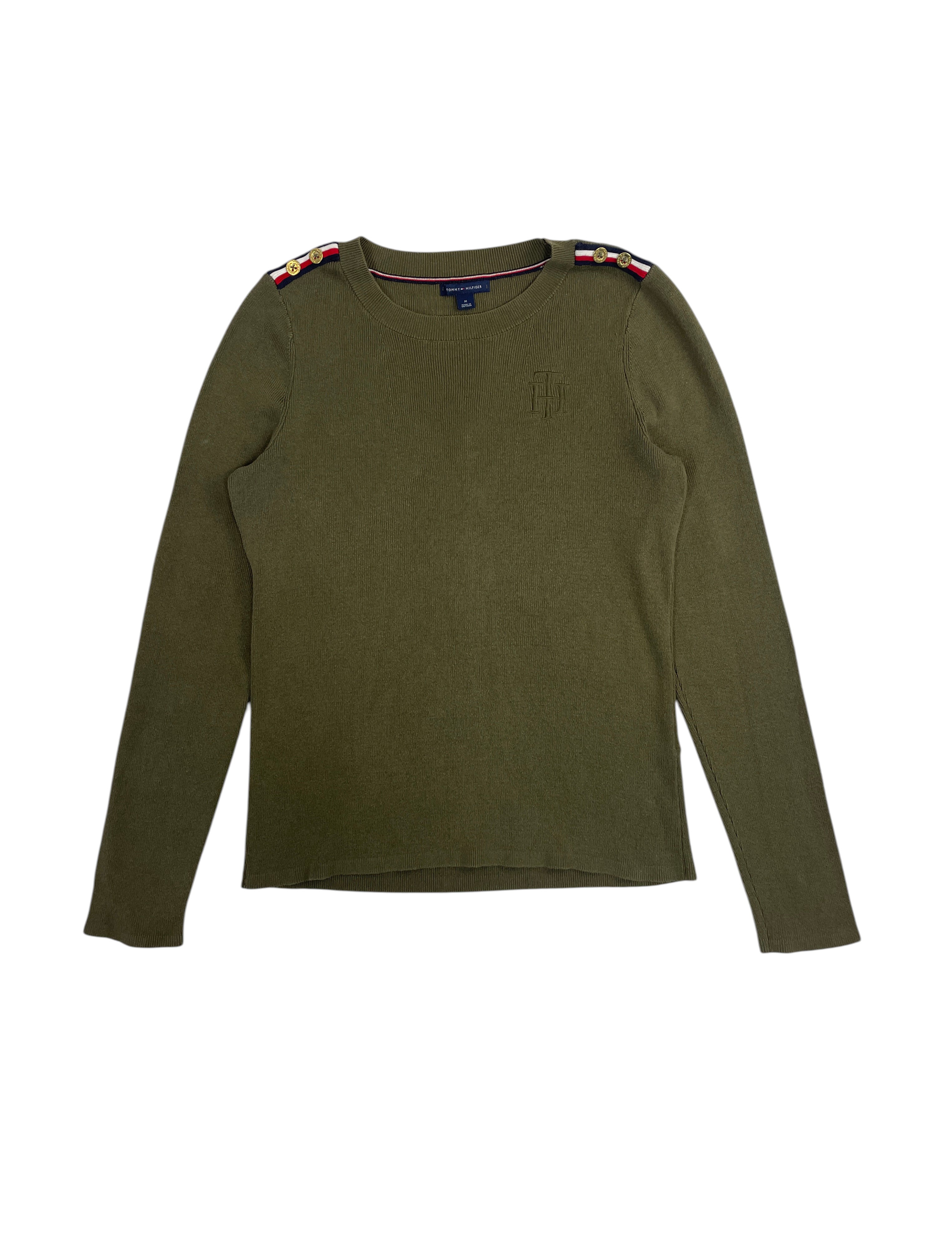 Tommy Hilfiger Epaulet Ribbed Sweater