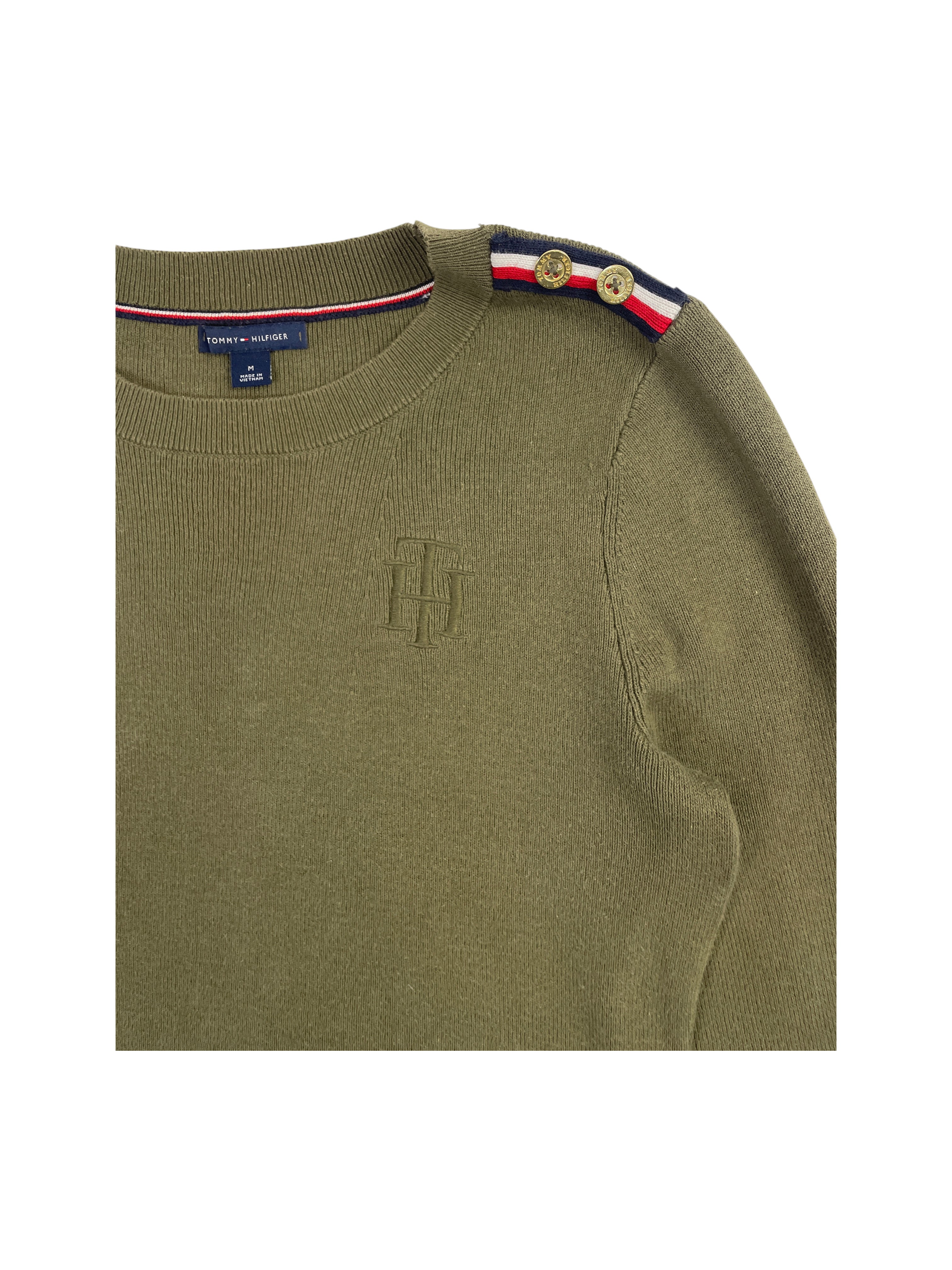 Tommy Hilfiger Epaulet Ribbed Sweater