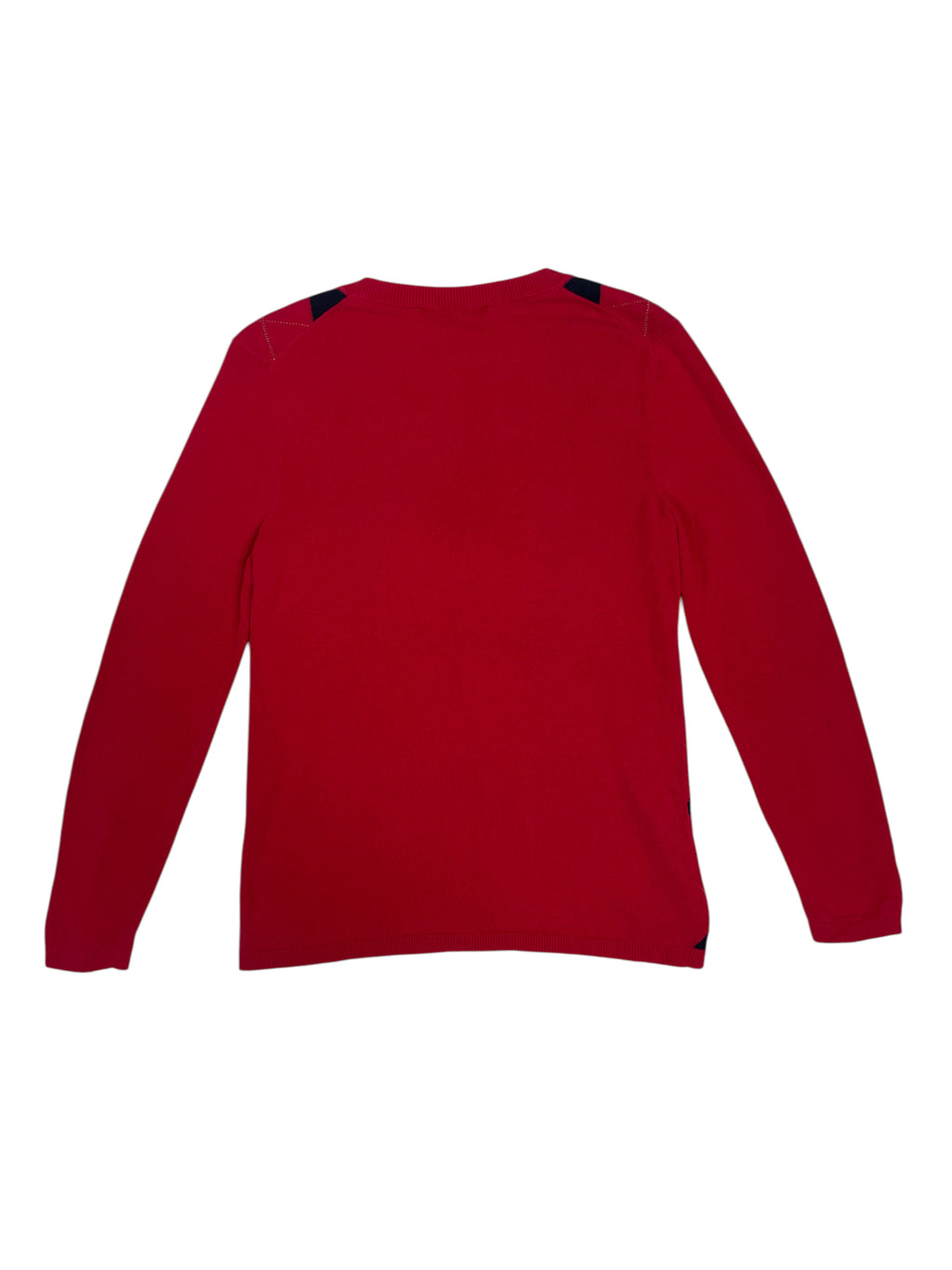 Tommy Hilfiger Argyle Sweater Red Navy Diamond